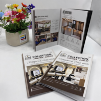 Brochure personnalisée imprimée en couleur, avec logo et texte sur mesure pour la promotion d'entreprise