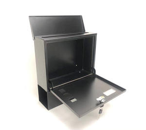 Color Negro periódico <span class=keywords><strong>de</strong></span> Metal moderno hogar buzón montado en la pared con las llaves <span class=keywords><strong>de</strong></span> <span class=keywords><strong>correos</strong></span> <span class=keywords><strong>carta</strong></span> Caja Postal <span class=keywords><strong>de</strong></span> - Product Image 5