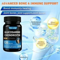 Ausreson OEM Glucosamine Chondroïtine MSM Soutien Articulaire Complément Osseux 500mg 1500mg MSM Calcium Glucosamine Chondroïtine Capsules