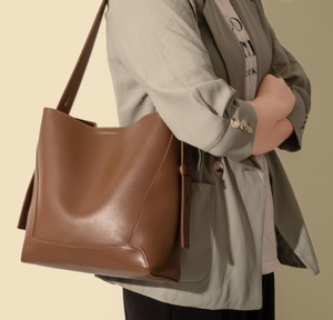 Sac à main hobo en PU marron grande capacité, sac à bandoulière avec fermeture éclair, fourre-tout rétro tendance pour les trajets quotidiens - Product Image 5