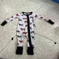 Pyjama bébé en bambou personnalisé avec impression alimentaire, 95% bambou, 5% élasthanne