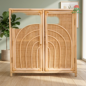Armoire en rotin Nhat Minh avec design cintré pour enfants, unité de rangement écologique - Product Image 4