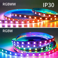 Bande lumineuse LED RGBW SK6812 4 en 1, 30, 60, 144 LED, lumières LED RGBWW adressables individuellement, IP30, 65, 67, DC5V