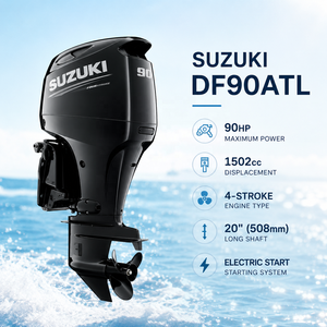 Motor Fuera de Borda Marino Suzuki DF90ATL de 90hp con Arranque Eléctrico Simple o Doble para Barcos de Pesca y Recreo - Product Image 1