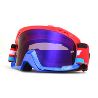 Lunettes de moto unisexes de course, anti-reflet, avec verres Fox, coupe-vent, orange, jaunes, miroir, gris, marron, protège les yeux
