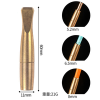 Ensemble de filtres à cigarettes en laiton réutilisables, épais, fins, trois tailles, accessoires pour fumer