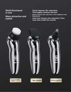 Nueva mini afeitadora eléctrica inteligente recargable con tres cuchillas y función de lavado digital para afeitado facial - Product Image 3