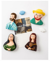 Aimants de réfrigérateur en résine de peinture de renommée mondiale cadre d'art décor magnétique pour un usage domestique pour la cuisine de bureau aimants promotionnels élevés