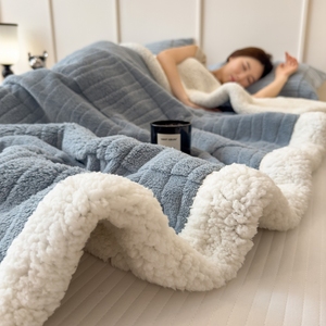 Bán buôn tùy chỉnh phòng ngủ phòng khách giả Lông Mùa Đông thân thiện với môi dày ấm mềm hai mặt lông cừu Sherpa ném chăn - Product Image 5