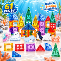 Blocs de construction magnétiques, mini tuiles de 3,75 cm, ensemble en boîte métallique, jouets éducatifs de construction magnétiques pour enfants d'âge préscolaire, tout-petits, cadeau pour enfants