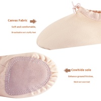 Chaussures de danse en toile pour femmes, semelle souple 2,5 cm, idéales pour le ballet, le yoga et la danse orientale (vente en gros)