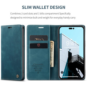 Custodia a Libro di Lusso in Pelle con Portafoglio e Porta Carte per <span class=keywords><strong>iPhone</strong></span> 17 15 14 <span class=keywords><strong>13</strong></span> <span class=keywords><strong>Pro</strong></span> Max <span class=keywords><strong>Cover</strong></span> <span class=keywords><strong>Protettiva</strong></span> per Telefono - Product Image 2