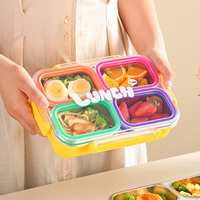 Boîte à lunch isotherme en acier inoxydable 304, seau à lunch portable pour les employés de bureau, pot sous vide pour les étudiants à domicile