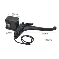 Pompe de frein de moto avec bouton d'arrêt Pompe d'embrayage de frein hydraulique Pompe de frein pour Tricycle Moto Scooter