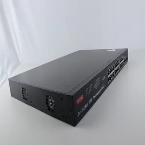 Meilleure vente Qualité Utilisation intérieure 220v Gigabit Sfp Media Converter Poe Switch 24 Port