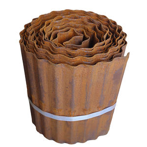 Pembatas Taman Logam Tahan Cuaca, Lapisan Bubuk, Kokoh, Bergelombang, Berdiri Sendiri, 50cm X 15cm, DIY - Product Image 5