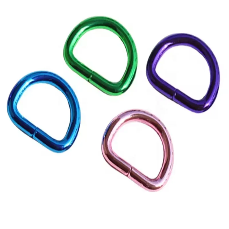 حلقة معدنية بألوان مخصصة على شكل حرف D لإعداد حزام الإبزيم و إكسسوارات الحقائب