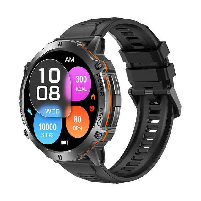 TKYUAN Smart Watch 1.73-inch AMOLED Large Screen 100 Days Super Standby Altitude Pressure 1ATM Depth Waterproof Men's Smartwatch