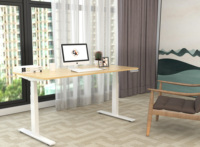 Bureau électrique convertible, extensible, en bois, à hauteur réglable (panneau en option) - Meuble mural moderne pour bureau et usage domestique