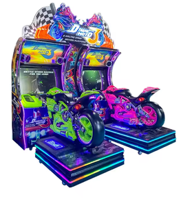 Indoor Amusement Park Coin Operated <b>Arcade</b> Racing Machine Two Player Video Simulator Motorcycle Driving Game Machine - Product Image 1