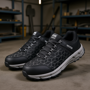 Zapatillas Deportivas de Trabajo con Puntera de Acero para Hombre Vevor, Parte Superior de Malla Negra, Suela de Goma, Entresuela de EVA, Talla 10 Ancha - Product Image 2