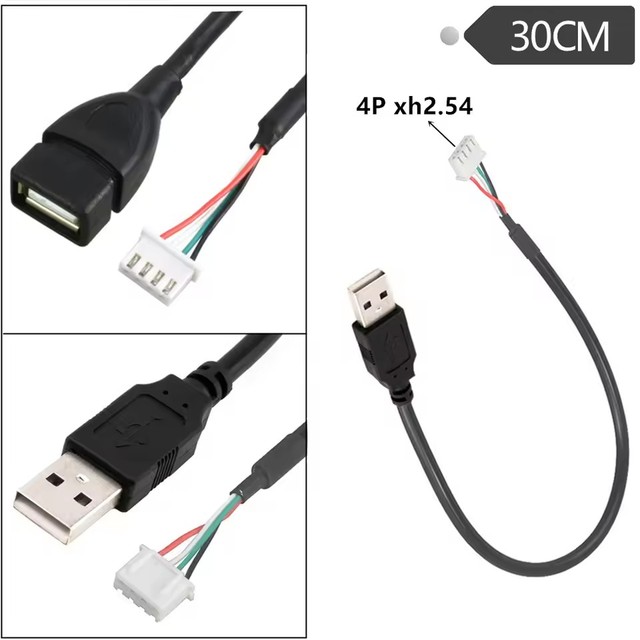 USB to 4P xh2.54 cable, 4P MX1.25 Female to USB 2.0 Female/ Male Cable USB to Dupont 4 pin Data Cable 30cm