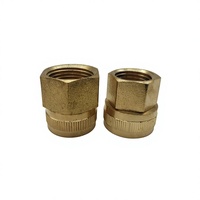 Raccords de tuyau d'arrosage à connexion rapide, de haute qualité, en laiton forgé, à tête hexagonale, plaqués, femelles, 3/4"FHT X 1/2"NPT
