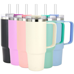40oz Bottle <strong>with</strong> Handle Hot Coffee <strong>Mug</strong> Cup Thermal Stainless Steel Tumbler <strong>with</strong> <strong>Straws</strong> Vacuum Flask <strong>Insulated</strong> Portable Cup - Product Image 6