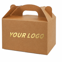 Emballages jetables en papier kraft pour emporter, avec fermeture magnétique recyclable, pour poulet frit