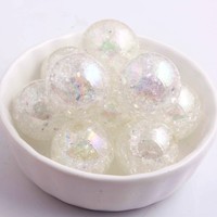 Perles acryliques transparentes brillantes effet craquelé épaisses pour la fabrication de bijoux – Nouveauté en gros