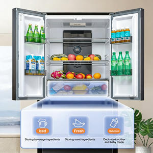 Réfrigérateur à portes françaises 409L <span class=keywords><strong>encastrable</strong></span>, sans givre, à technologie Inverter, économe en énergie, appareil de cuisine - Product Image 2