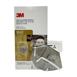 Masker <span class=keywords><strong>Respirator</strong></span> karbon aktif dengan tali telinga, untuk pencegahan partikel debu <span class=keywords><strong>3M</strong></span> 9542 KN95 - Product Image 1