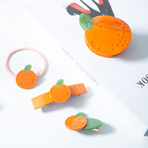 Chasesun Orange Hair <b>Clips</b> 5.5cm Plastic Fruit Design Daily Wear - Product Image 3