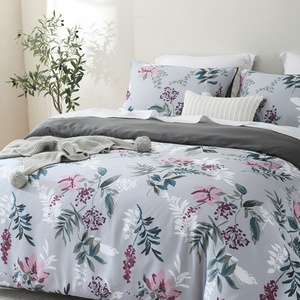 Wholesale Queen <b>King</b> <b>Size</b> Customized Eco-friendly 100% Printed Bamboo <b>Sheet</b> Set Cooling Bedding Set Duvet Cover with Pillowcase - Product Image 1