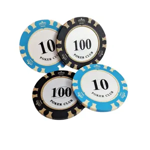 Fábrica Custom Clay Round Cheap Ceramic Poker Gambling Chip Impressão De Transferência De Calor para Casino Entretenimento