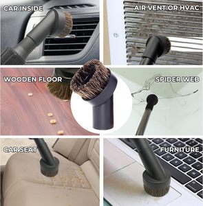 Kit d'accessoires de nettoyage ménager, accessoires pour <span class=keywords><strong>aspirateur</strong></span>, adaptateurs universels de tuyau d'aspiration de 12 pouces, nettoyeur de fentes <span class=keywords><strong>flexible</strong></span> - Product Image 6