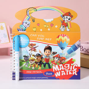 子供用パズルハンドヘルド水ドローイングノート繰り返し落書きセット漫画ドローイングアートペーパーマジックウォーターブック - Product Image 5