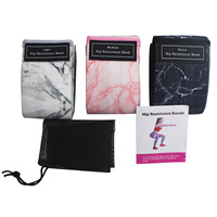 Bandes de Résistance en Tissu Élastique Personnalisables avec Logo, Effet Marbre, pour Yoga, Gym, Fitness – Ensemble de Bandes de Résistance pour Hanches, Jambes, Fessiers et Exercices de Renforcement Musculaire