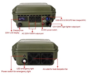 สถานีพลังงานแสงอาทิตย์แบบชาร์จไฟได้ ลิเธียม 220V 1000W 1036Wh พลังงานทดแทน - Product Image 3
