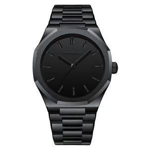 Maka นาฬิกาผู้ชายสีดำ, M-5015เคลื่อนไหวแบบหลายเหลี่ยมสแตนเลส - Product Image 1