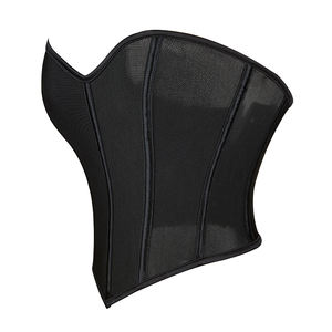 Top Tube <span class=keywords><strong>Femme</strong></span> Crop Top Mesh Corset Stretch <span class=keywords><strong>Sexy</strong></span> Sleeveless Cami Tops Summer Streetwear - Product Image 6