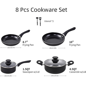 7 Piece Cooking Pots Glass Lids Bakelite Handles Dishwasher Oven Safe for Gas <b>Induction</b> Stoves Ceramic <b>Cookware</b> <b>Set</b> - Product Image 5