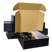 Boîte d'expédition pliable en carton ondulé avec impression de logo personnalisée, finition mate, pour emballage de parfum, recyclable