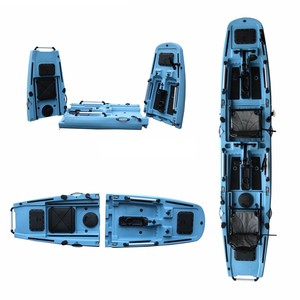 Nouveau Vicking Kayak modulaire 14.5 FT trois sections 2 personnes Kayak détachable facile épissure pêche pédale lecteur Kayak HDPE pêche - Product Image 4
