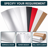 Rouleau de papier laminé aluminisé, doublure d'emballage réfléchissante, papier métallisé pour la conversion de carton ondulé