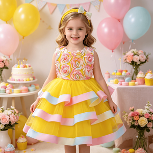 Vestido <span class=keywords><strong>de</strong></span> tul con capas <span class=keywords><strong>para</strong></span> niña, vestido formal <span class=keywords><strong>de</strong></span> tul con flores 3D <span class=keywords><strong>para</strong></span> niña pequeña, vestido <span class=keywords><strong>de</strong></span> flores <span class=keywords><strong>para</strong></span> niña con diadema, vestidos <span class=keywords><strong>de</strong></span> fiesta <span class=keywords><strong>para</strong></span> niños - Product Image 1