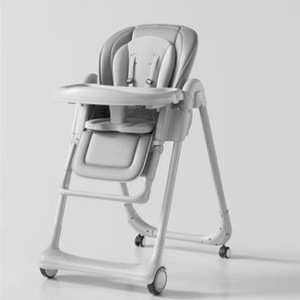 Chaise haute moderne pour bébé avec roulettes, pliable, chaise de repas pour tout-petit, siège rembourré, harnais de sécurité à cinq points, hauteur réglable, charge maximale de 120 kg - Product Image 1