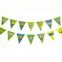 Vente en gros d'usine, drapeaux triangulaires en papier à thème football de la marque HL, couleur/taille/épaisseur personnalisées, emballage de haute qualité