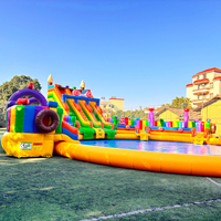 Piscine gonflable avec toboggan, château gonflable avec toboggan, toboggan aquatique gonflable pour adultes