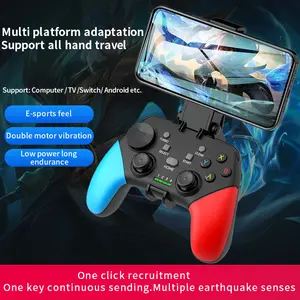 Touch Pad Pengontrol Baterai Bawaan, Joystick Gaming Nirkabel, Joystick Game Ponsel 2.4G